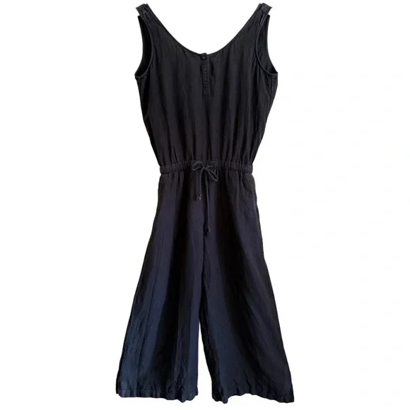 CLOTH & STONE 100% Linen Boho Lagenlook Minimalist Lightweight Casual Jumpsuit M - Picture 1 of 9